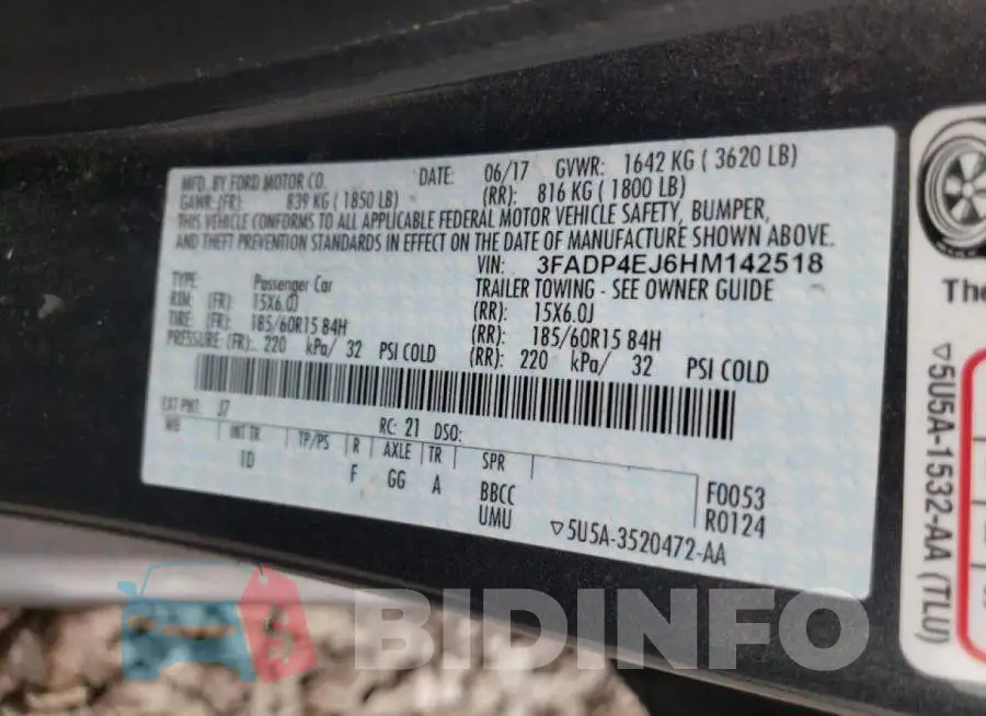 3FADP4EJ6HM142518 Photo# 10