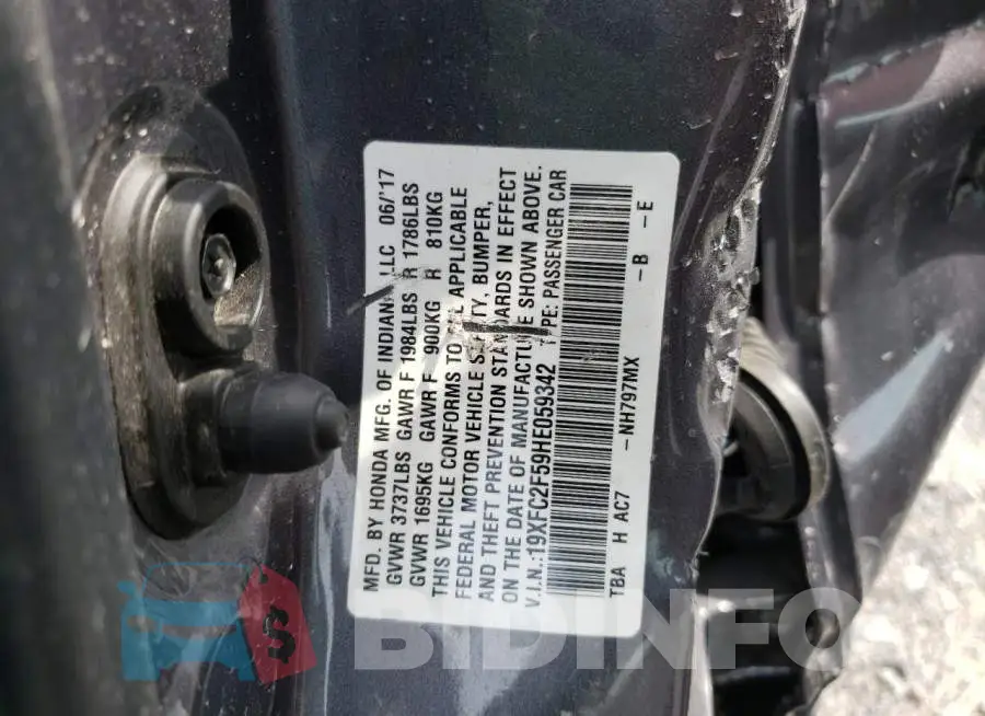 19XFC2F59HE059342 Photo# 10