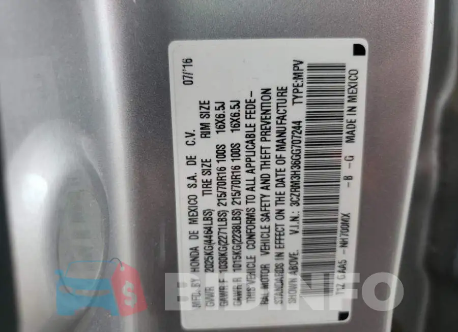 3CZRM3H36GG707244 Photo# 10