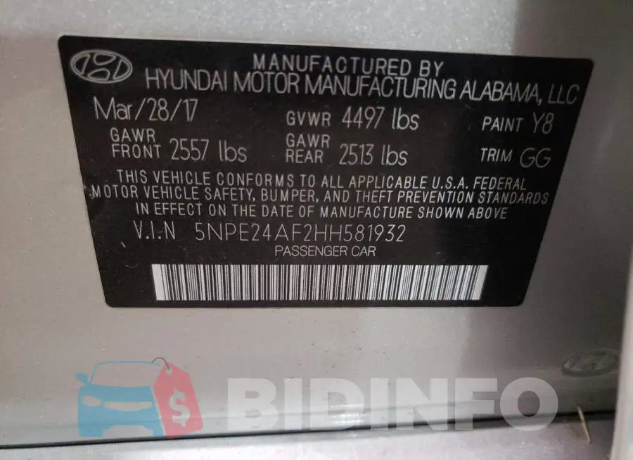 5NPE24AF2HH581932 Photo# 10