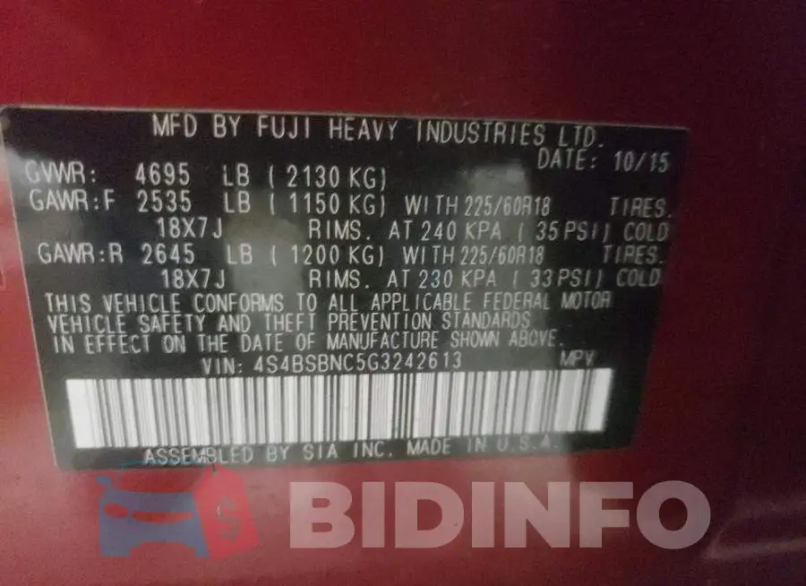 4S4BSBNC5G3242613 Photo# 10