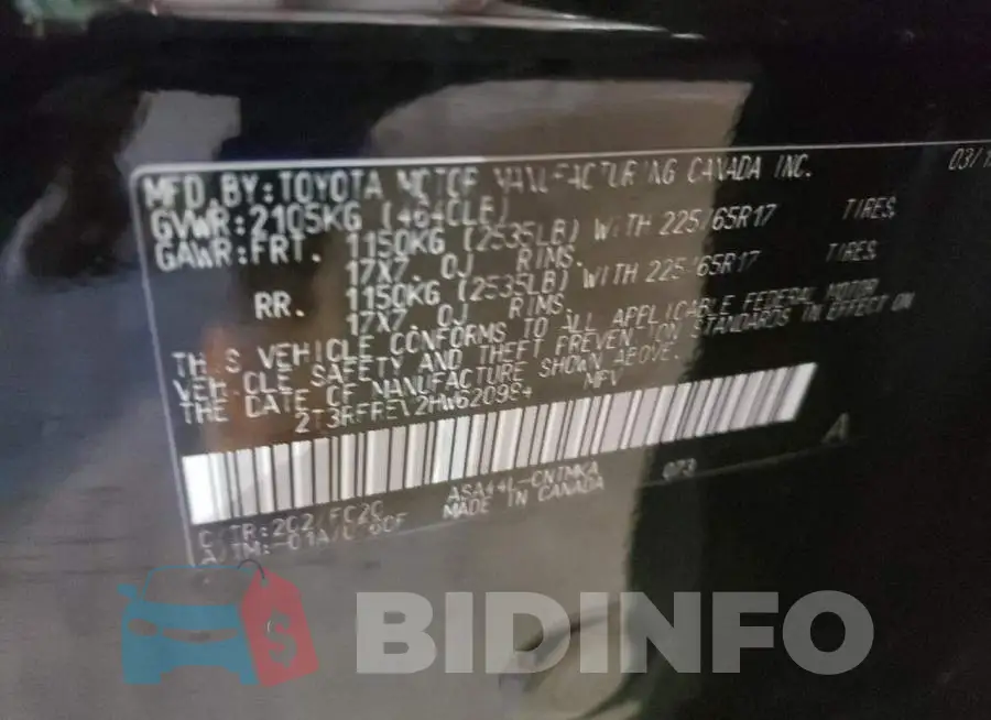 2T3RFREV2HW620984 Photo# 10
