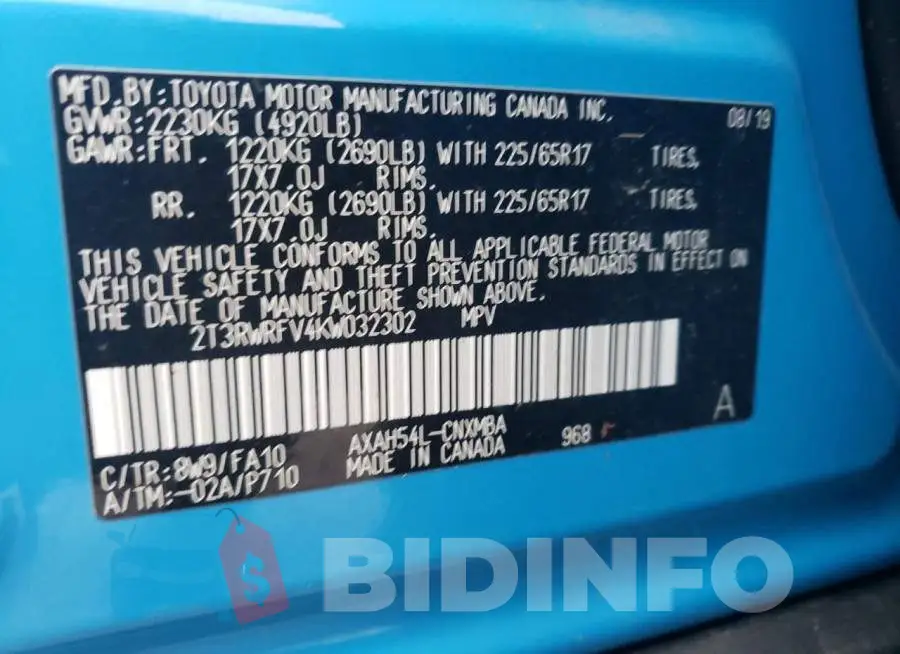 2T3RWRFV4KW032302 Photo# 10