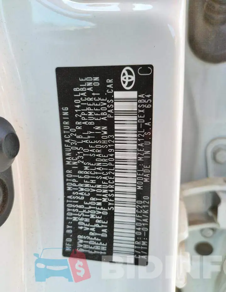 5YFS4RCE2LP049123 Photo# 10
