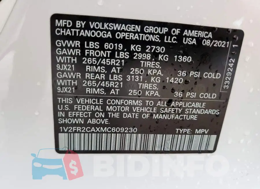 1V2FR2CAXMC609230 Photo# 10