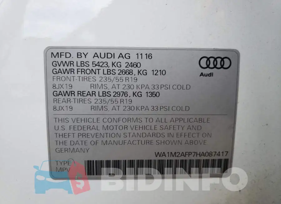 WA1M2AFP7HA087417 Photo# 10