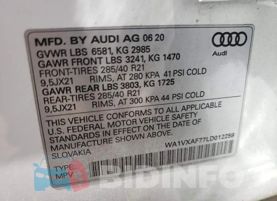 WA1VXAF77LD012259 Photo# 10