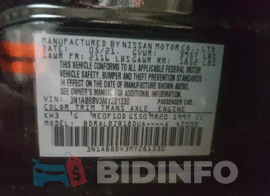 3N1AB8BV3MY281330 Photo# 10