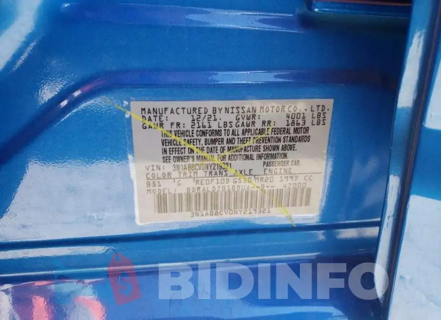3N1AB8CV0NY219321 Photo# 10