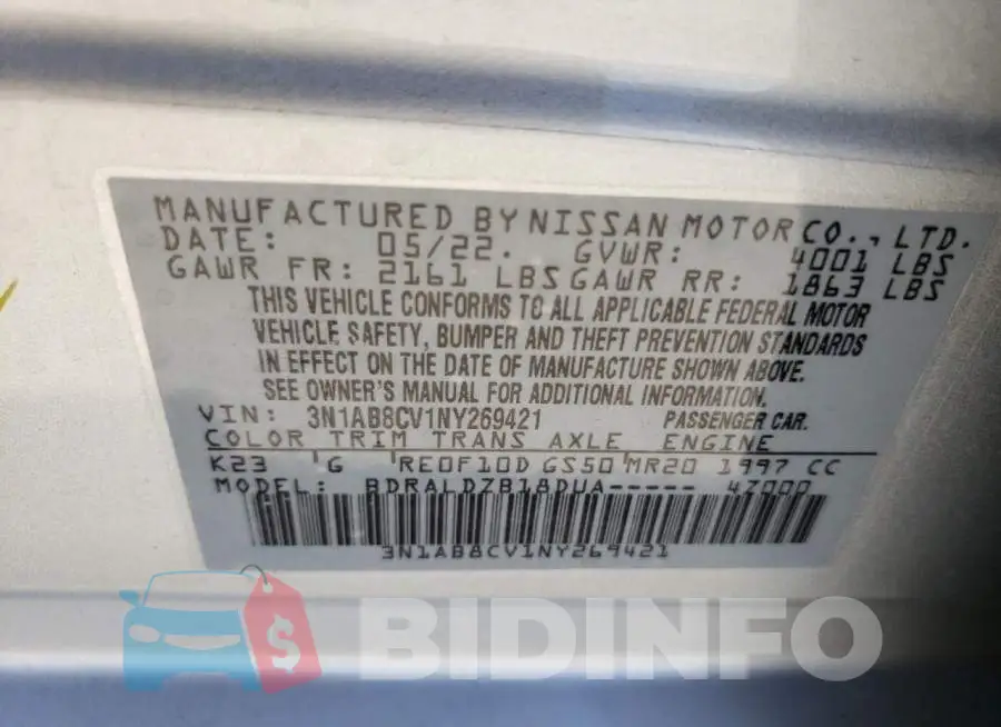 3N1AB8CV1NY269421 Photo# 10