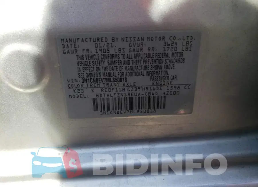 3N1CN8EV7ML850818 Photo# 10