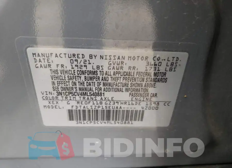 3N1CP5CV4ML540881 Photo# 10