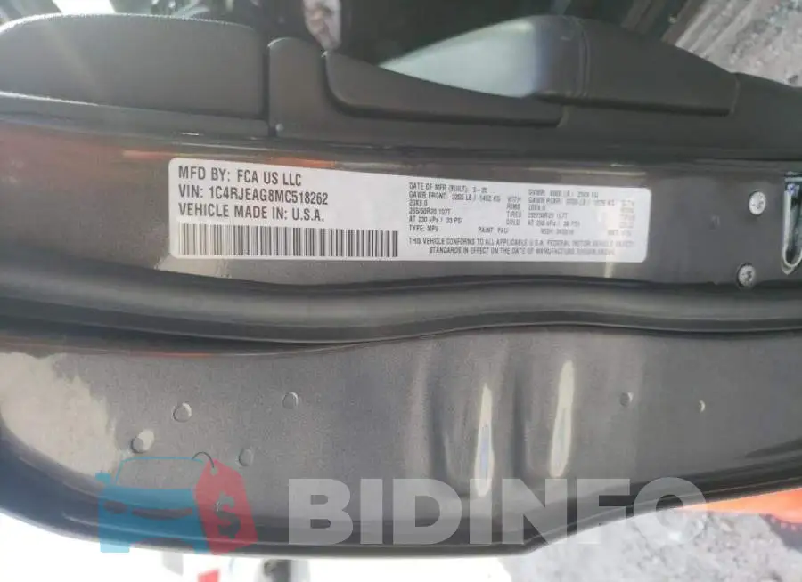 1C4RJEAG8MC518262 Photo# 10