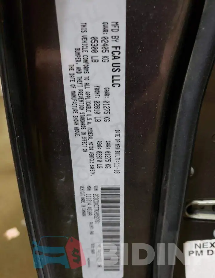 2C3CDXCT7KH552761 Photo# 10