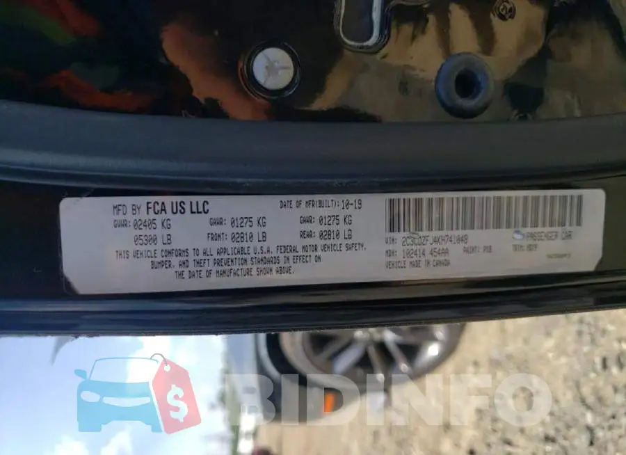 2C3CDZFJ4KH741048 Photo# 10