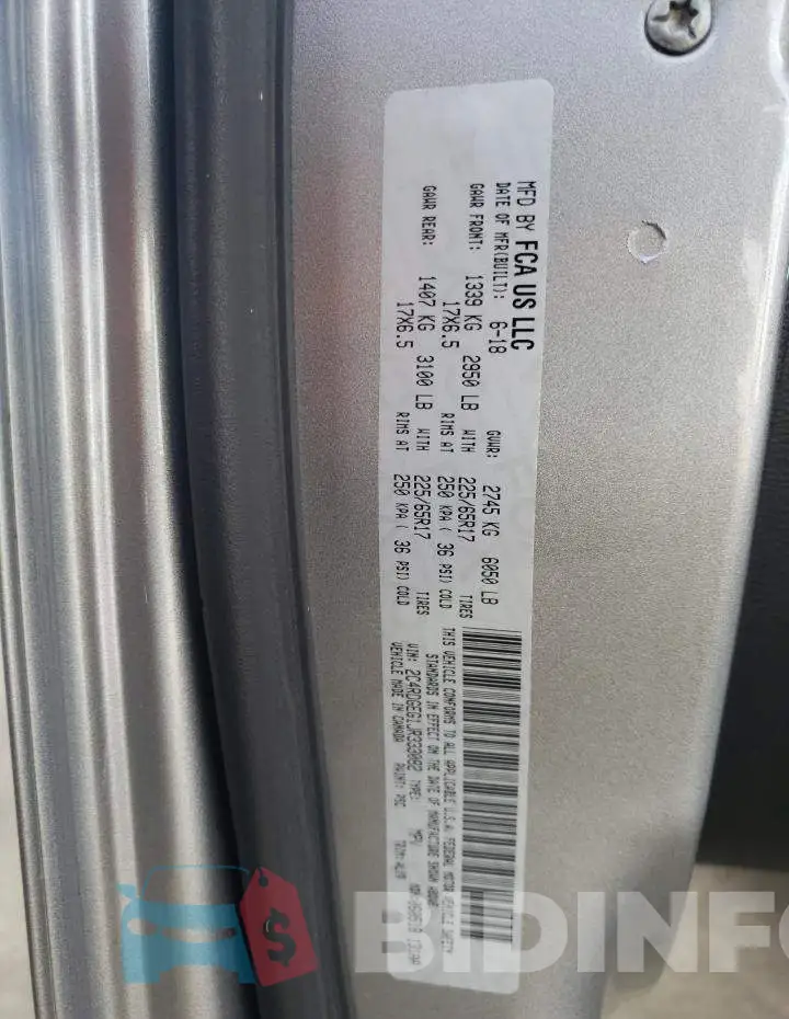 2C4RDGEG1JR333082 Photo# 10
