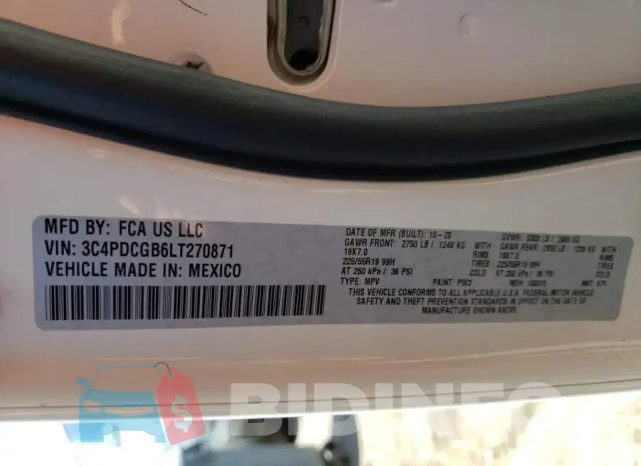 3C4PDCGB6LT270871 Photo# 10
