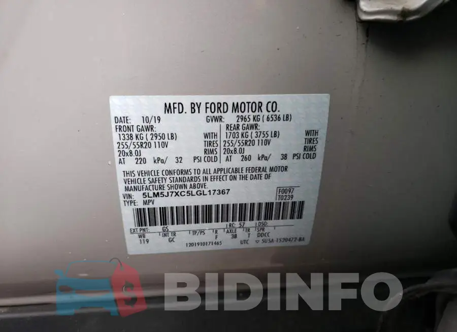 5LM5J7XC5LGL17367 Photo# 10
