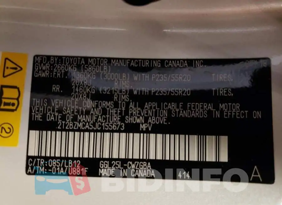 2T2BZMCA5JC155673 Photo# 10