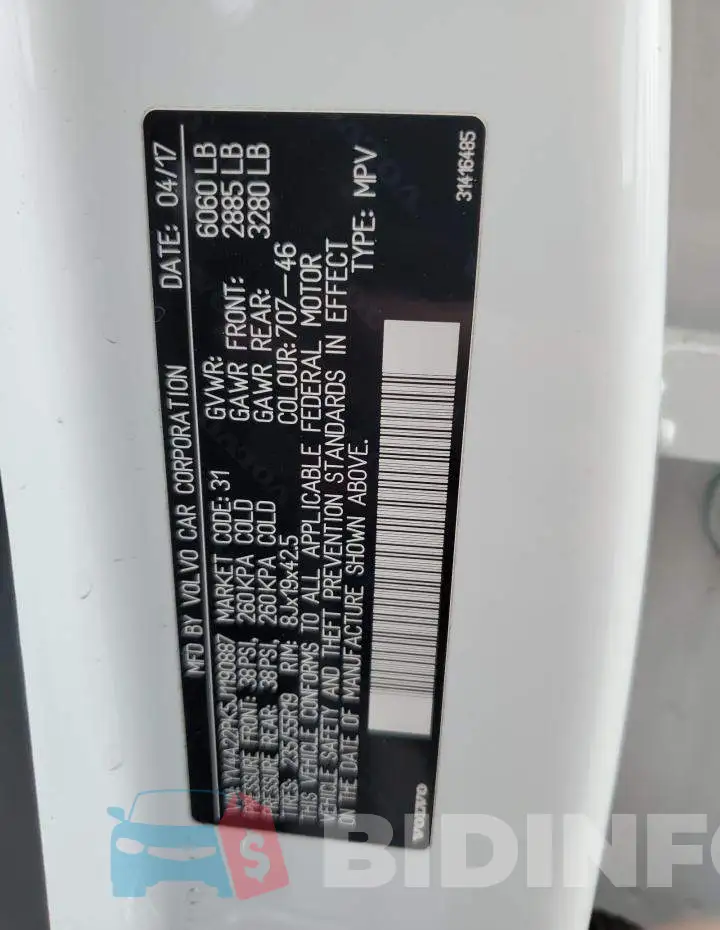 YV4A22PK5J1190887 Photo# 10