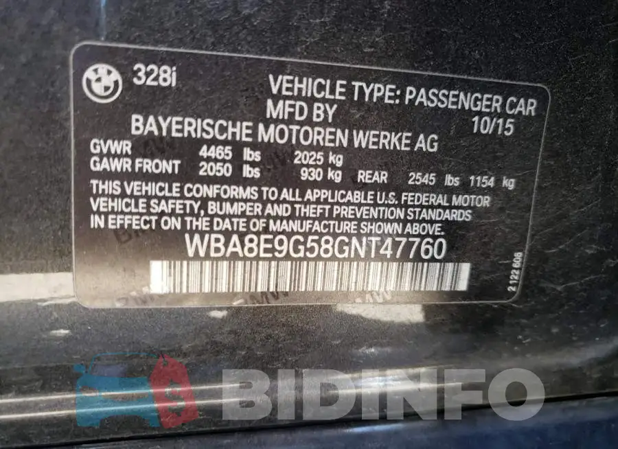 WBA8E9G58GNT47760 Photo# 10