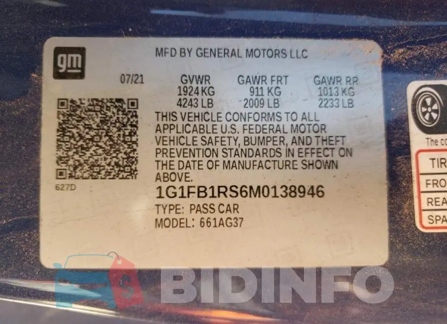 1G1FB1RS6M0138946 Photo# 10