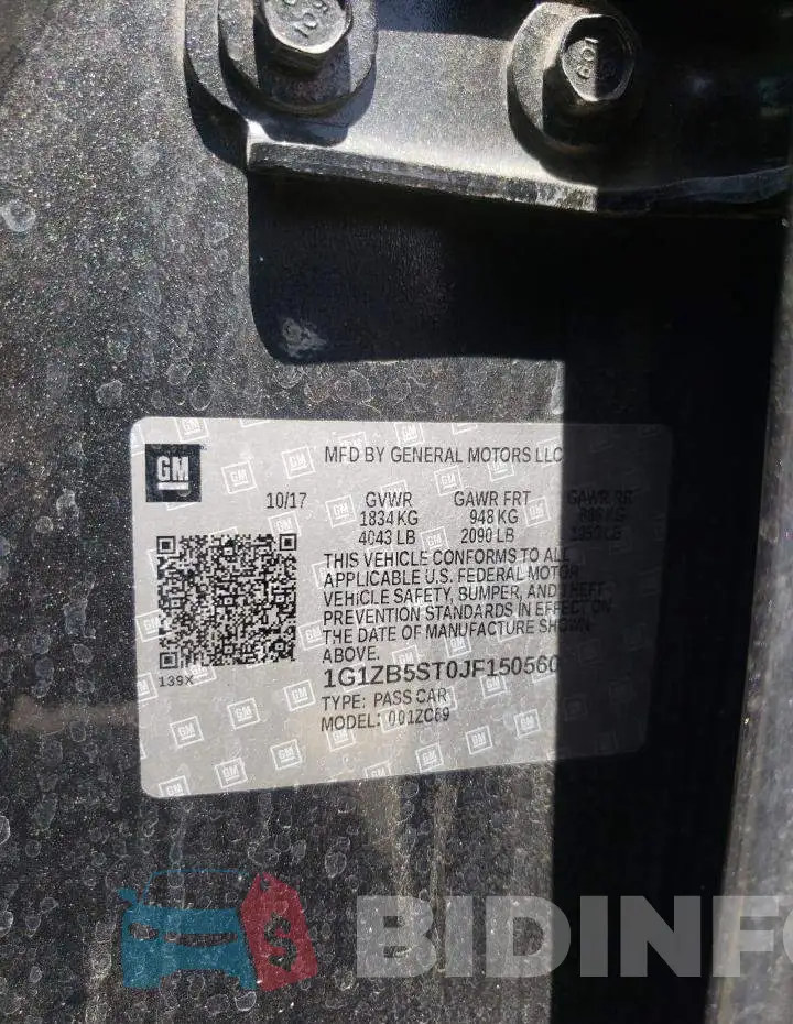 1G1ZB5ST0JF150560 Photo# 10