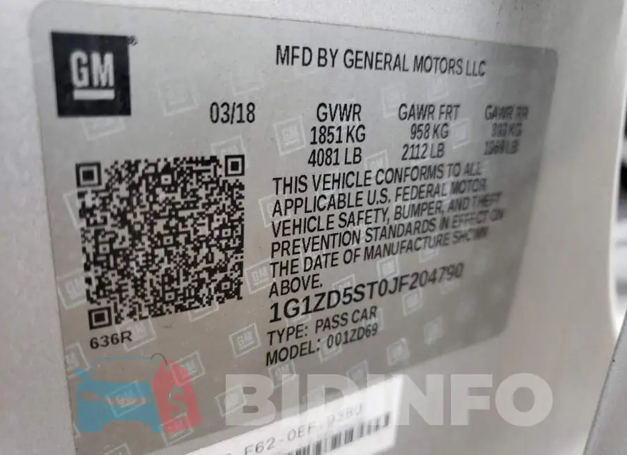 1G1ZD5ST0JF204790 Photo# 10