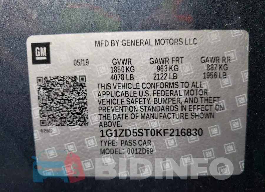 1G1ZD5ST0KF216830 Photo# 10