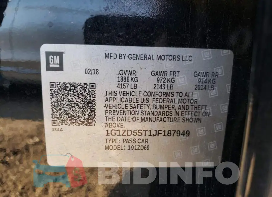 1G1ZD5ST1JF187949 Photo# 10