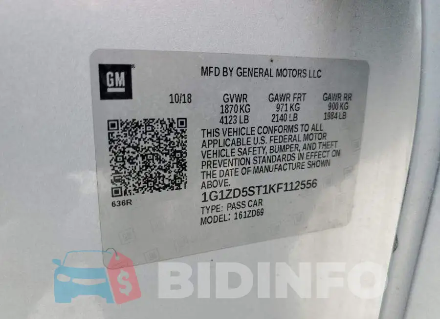 1G1ZD5ST1KF112556 Photo# 10