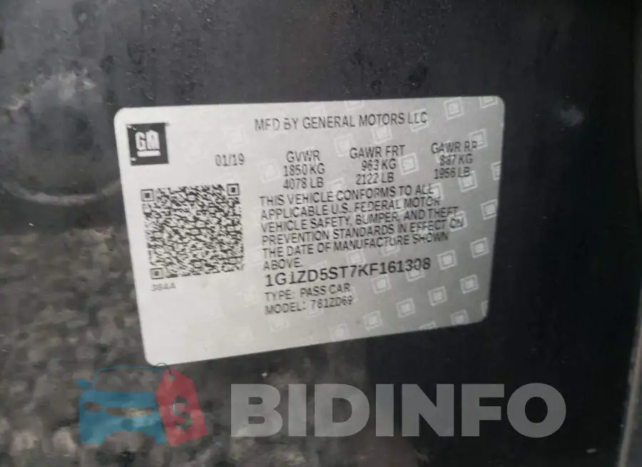 1G1ZD5ST7KF161308 Photo# 10