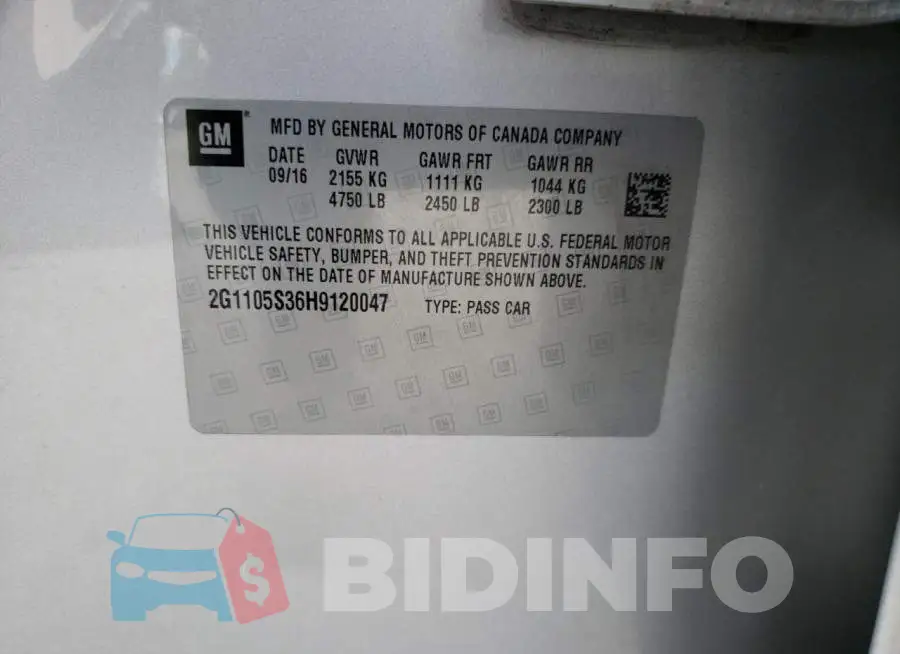 2G1105S36H9120047 Photo# 10
