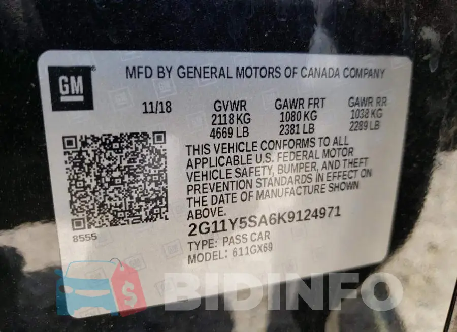 2G11Y5SA6K9124971 Photo# 10