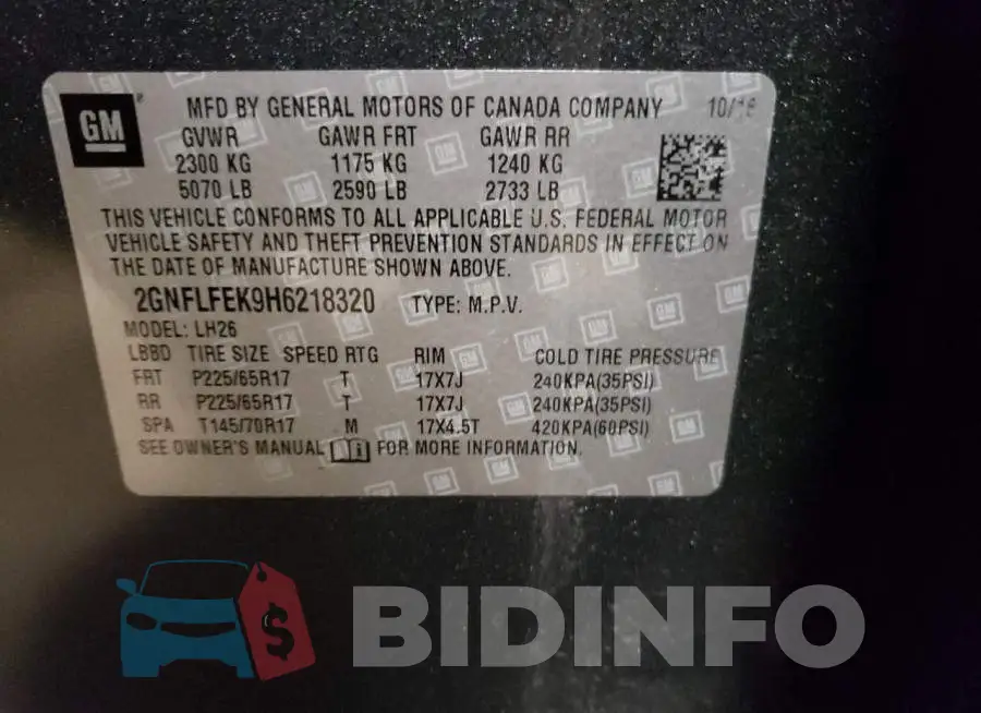 2GNFLFEK9H6218320 Photo# 10