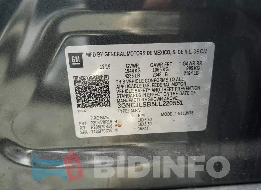 3GNCJLSB5LL220551 Photo# 10