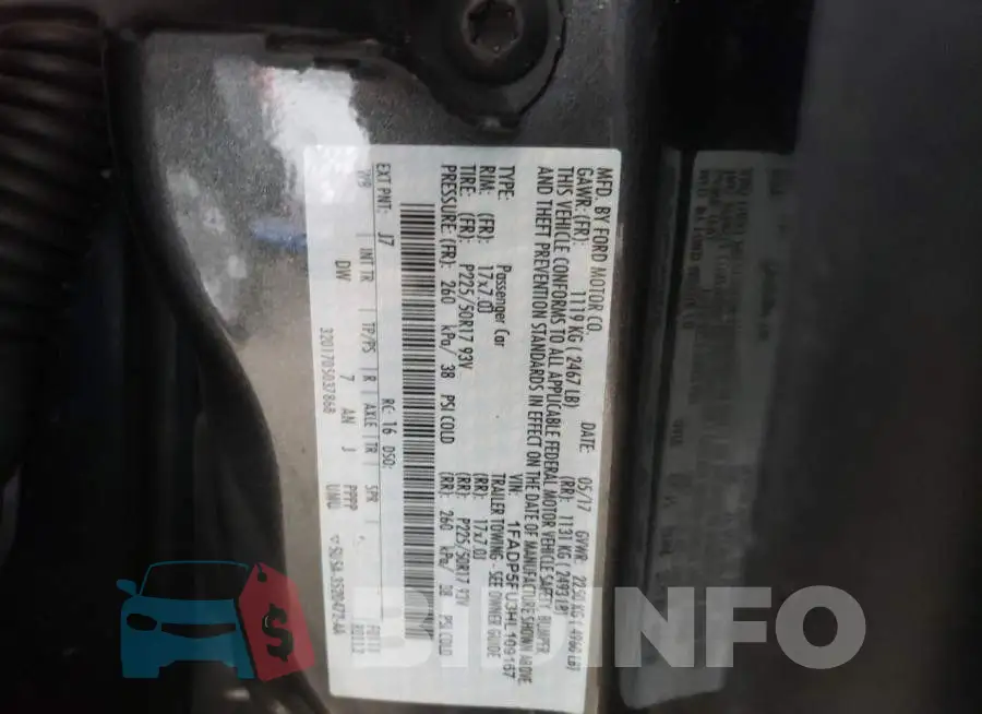 1FADP5FU3HL109167 Photo# 10