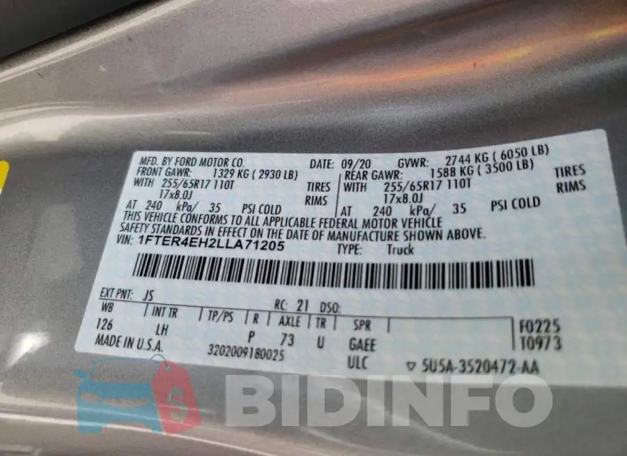 1FTER4EH2LLA71205 Photo# 10