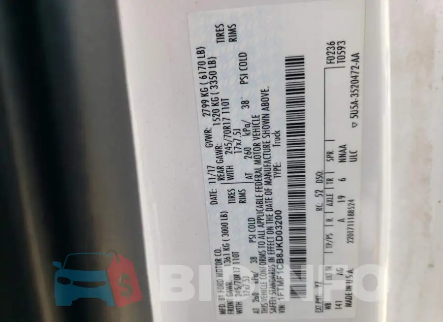 1FTMF1CB8JKD03200 Photo# 10
