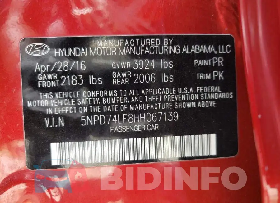 5NPD74LF8HH067139 Photo# 10