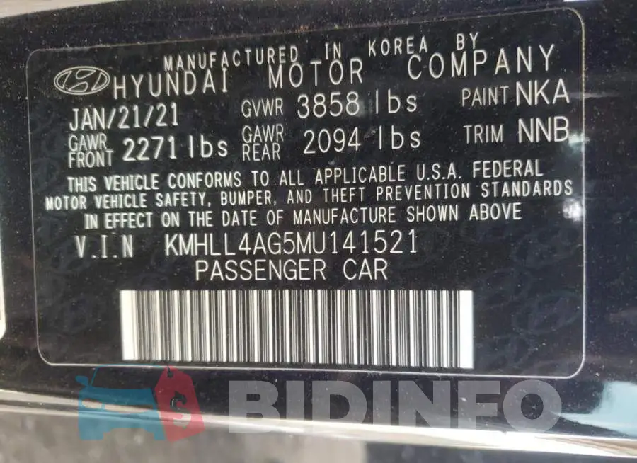 KMHLL4AG5MU141521 Photo# 10