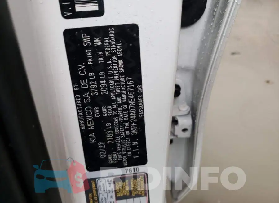 3KPF24AD7NE467167 Photo# 10