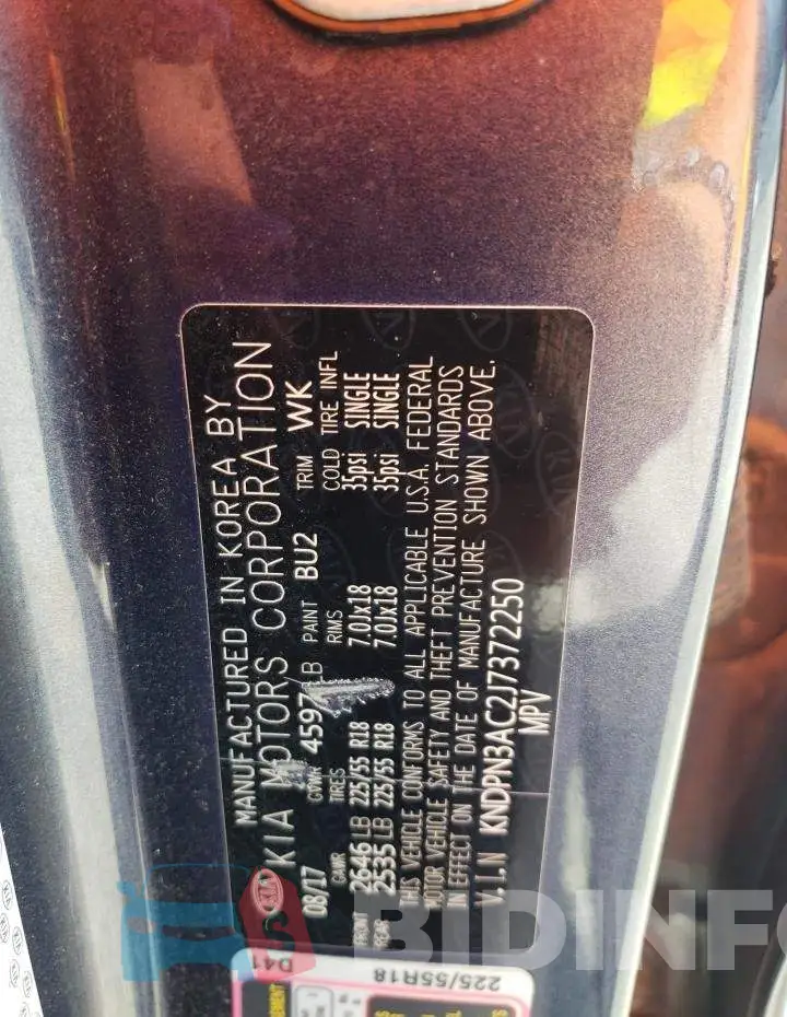 KNDPN3AC2J7372250 Photo# 10