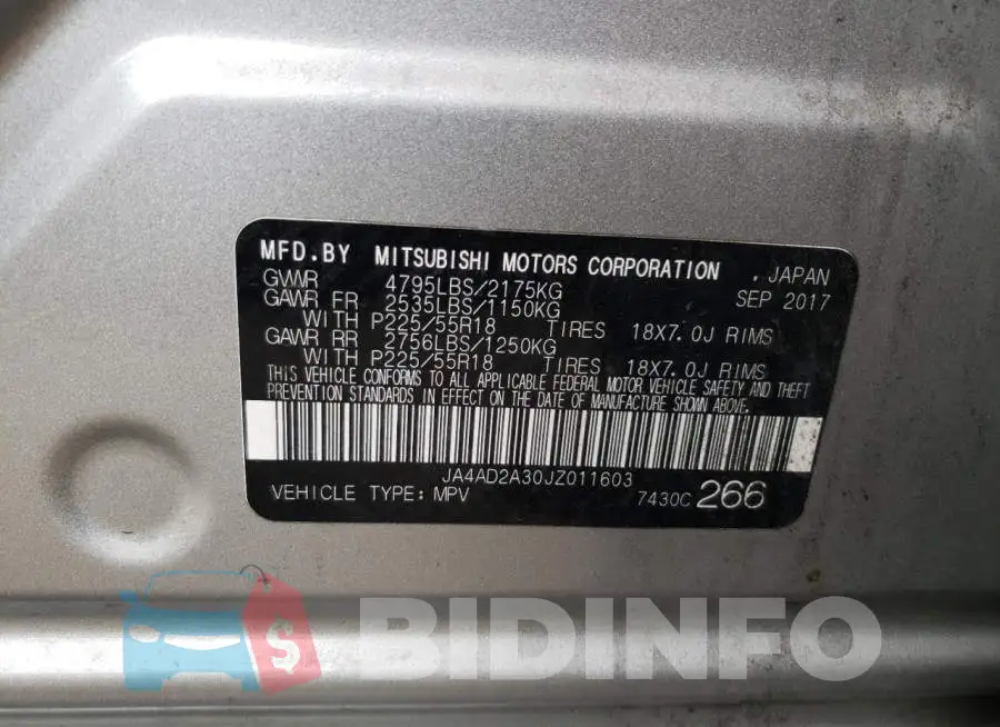JA4AD2A30JZ011603 Photo# 10
