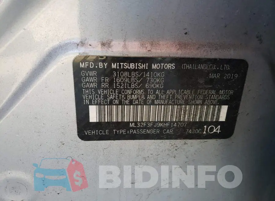 ML32F3FJ9KHF14707 Photo# 10