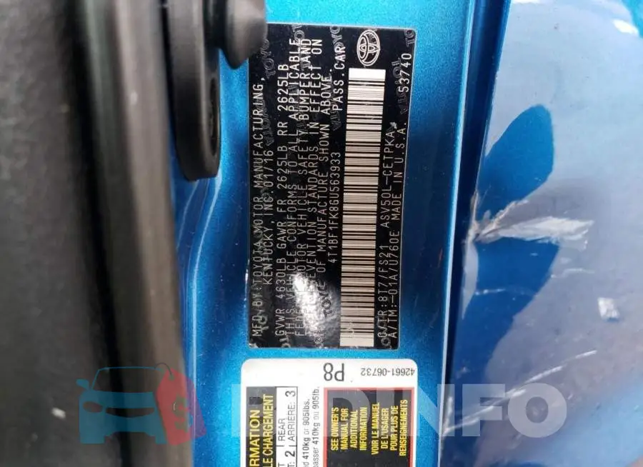 4T1BF1FK8GU563933 Photo# 10
