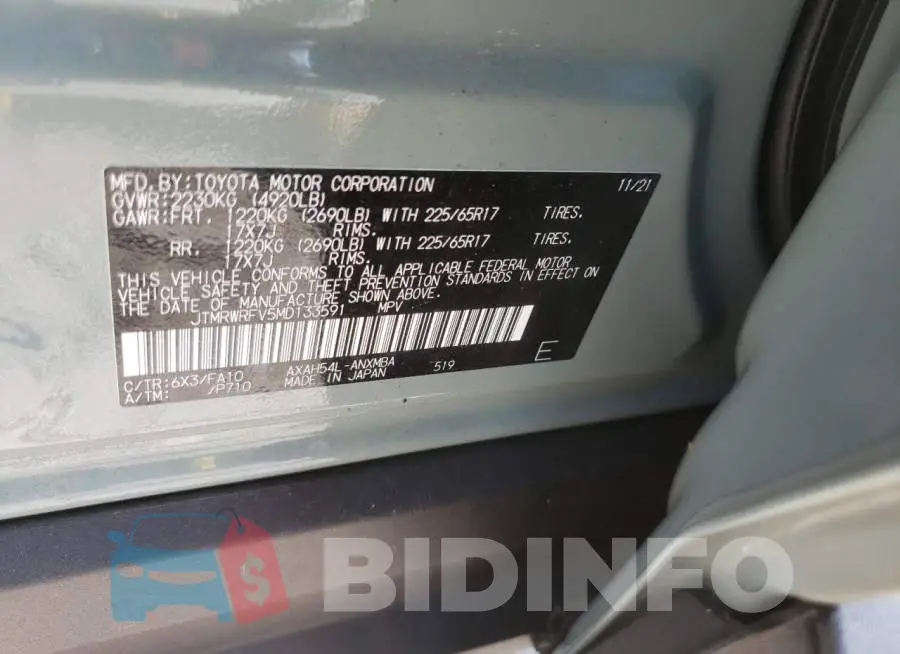JTMRWRFV5MD133591 Photo# 10