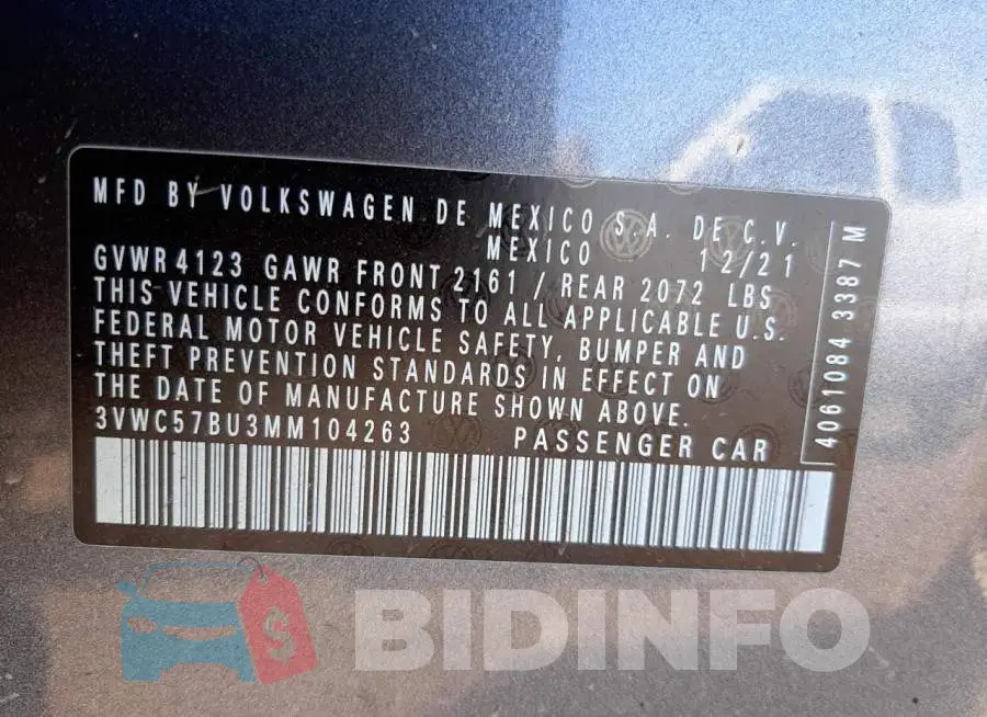 3VWC57BU3MM104263 Photo# 10