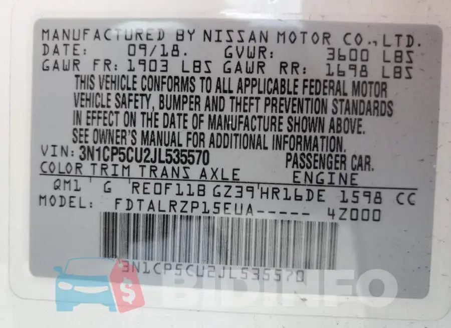 3N1CP5CU2JL535570 Photo# 10