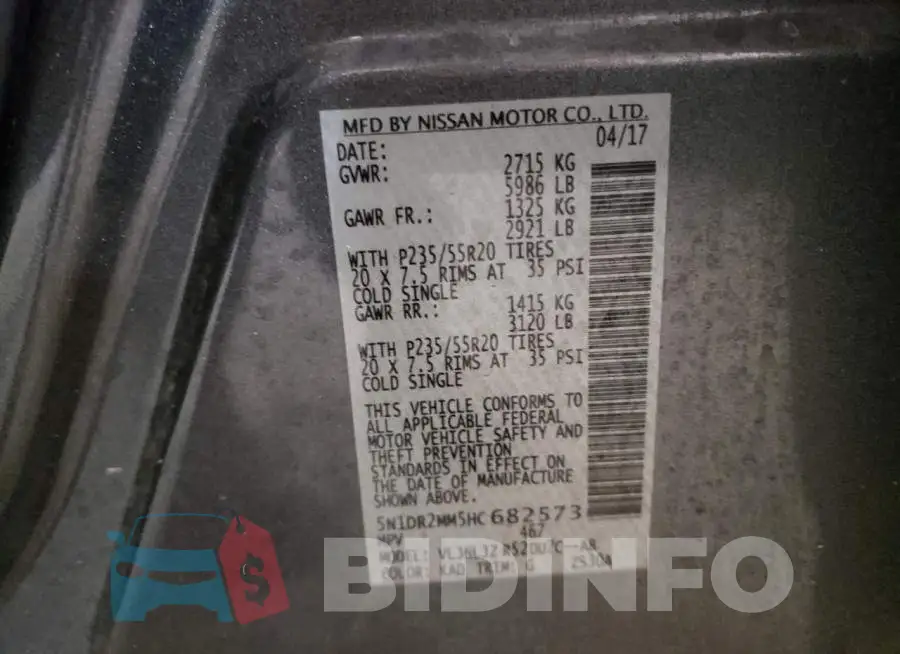 5N1DR2MM5HC682573 Photo# 10